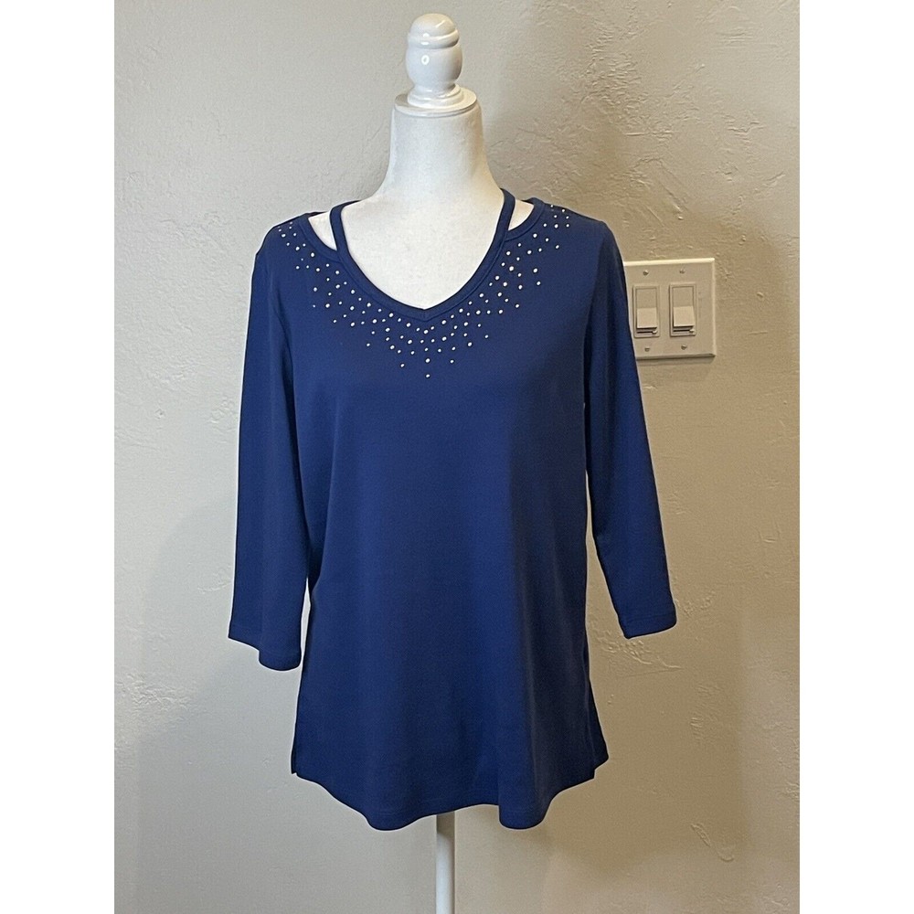 Quacker Factory Rhinestone Stub Top Size Medium B1533